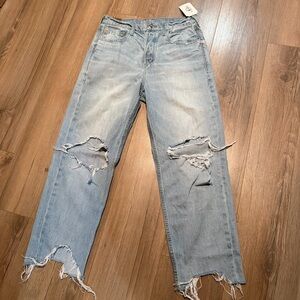 Ariat Ultra High Rise Tomboy Straight Leg Jean Distressed Jeans Women’s 29R